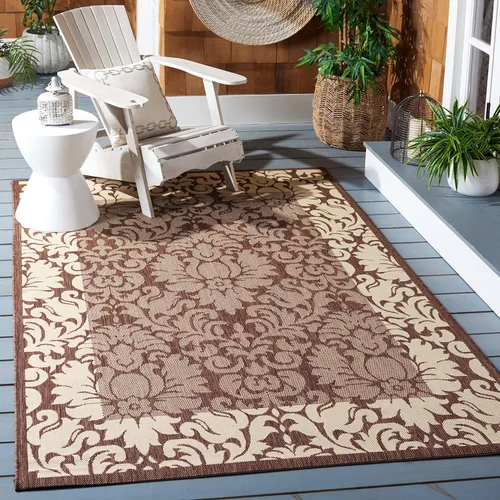 Vista 18 de SAFAVIEH Courtyard Collection - Alfombra de pasillo, 2 pies 3 pulgadas x 6 pies 7 pulgadas, color verde oliva y natural, no desprende pelusa