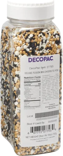 Vista 27 de DECOPAC Bloom Sweet Bloom Deluxe Fusion Mix, 26 onzas, chispas de caramelo elegantes en recipiente portátil, chispas comestibles para pasteles