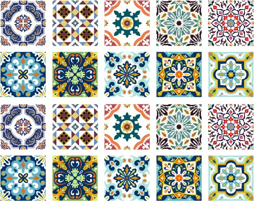Vista 17 de Azulejos Adhesivos Despegar y Pegar Estilo Azulejo Español Portugués para Salpicadero Juego de 20 piezas (3.9_B)
