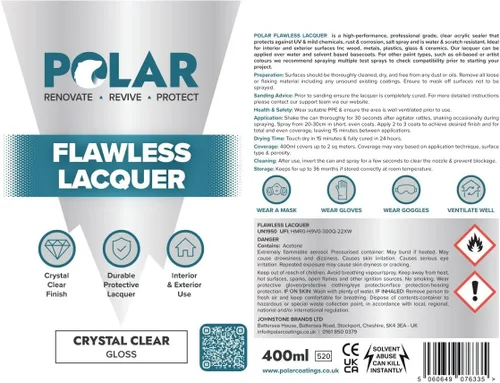 Vista 7 de Polar Clear Gloss - Spray de laca impecable – 4 x 13.5 onzas líquidas – Pintura en aerosol transparente – No se amarillenta y resistente a