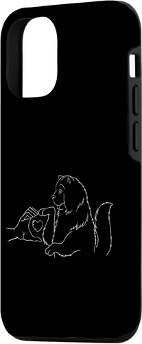Vista 2 de Funda para iPhone 15 Line Art Chow Chow Dog Chows