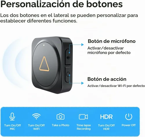 Vista 4 de VIOFO BTR200 - Control remoto inalámbrico Bluetooth con bloqueo de eventos