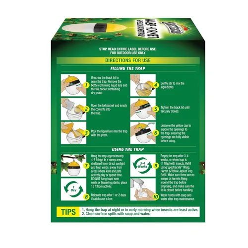Vista 12 de Spectracide Trampa para avispas, avispones y chaqueta amarilla, trampa colgante para avispas y avispones con una fórmula de ahogamiento rápido que