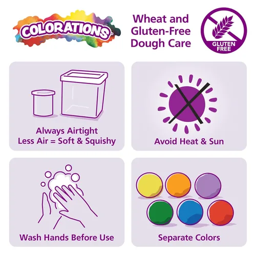 Vista 4 de Colorations Masa clásica sin trigo y gluten, 8 colores (2 onzas cada uno) No tóxico, masa de juego, juego a granel, kit sensorial, recuerdos