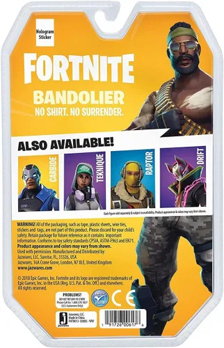 Vista 3 de Jazwares Fortnite Solo Mode Core Raptor - Paquete de figuras de bandolier