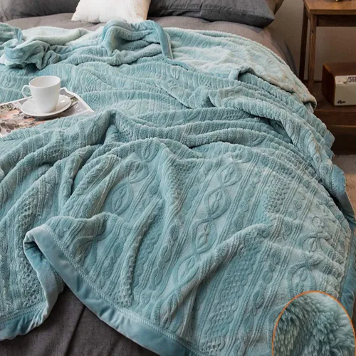 Vista 12 de Funda de cama, sofá de siesta, manta ligera y acogedora para el hogar, manta de franela suave reversible lavable