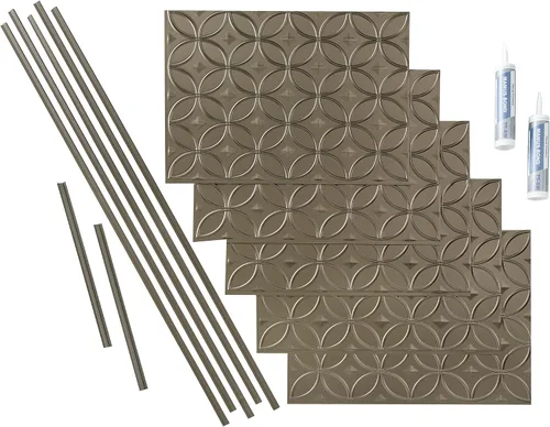 Vista 18 de FASÄDE Kit de anillos decorativos de vinilo para salpicaduras de 15 pies cuadrados en cobre pulido