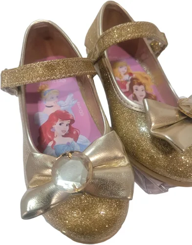 Vista 3 de Disney Princess Gold - Zapato de vestir con tacón para niña (niñoniño pequeño)