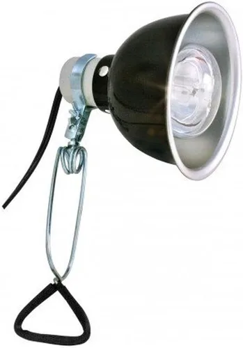 Vista 2 de Zoo Med Deluxe abrazadera de lámpara de porcelana, Negro/Gris