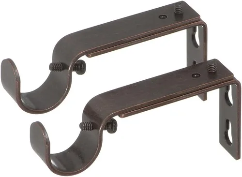 Vista 19 de Ivilon Soportes ajustables para barras de cortina - para barras de 1 o 1 1/8 pulgadas. Juego de 2 - Negro antiguo