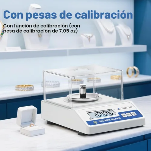 Vista 6 de Báscula de laboratorio 500gx0.001g Balanza de alta precisión Balanza analítica, escala de miligramo digital Escala de laboratorio científica