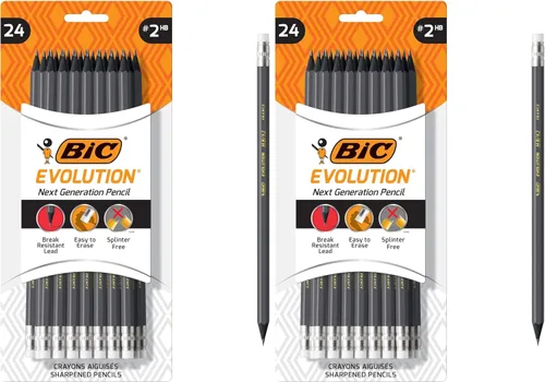 Vista 9 de BIC - lápiz Evolution del núm. 2, cuerpo amarillo, 18