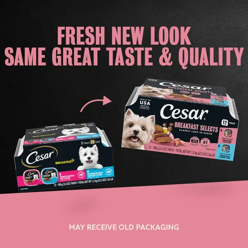 Vista 2 de Cesar - Comida húmeda gourmet para perros en paquete variado de 12 unidades (paquete de 2)