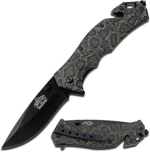 Vista 6 de Master USA MU-A001 Serie Cuchillo Plegable con Resorte, Hoja Negra, 11.43 cm Cerrado