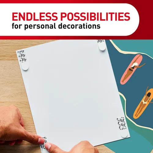 Vista 13 de Tiras adhesivas para póster Command, colgadores para pósteres sin daños, tiras adhesivas para pared sin herramientas para pósteres, 64 tiras