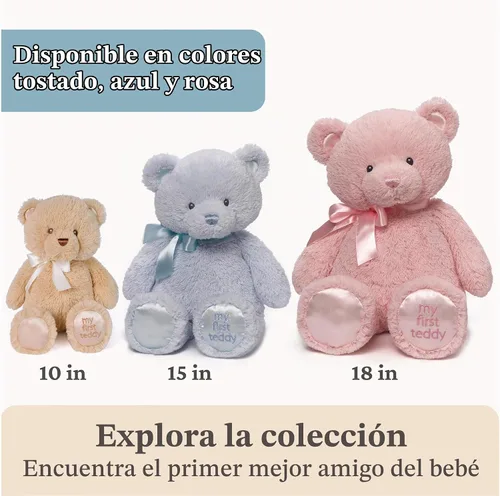 Vista 7 de GUND My First Teddy Bear - Animal de peluche rosa de 10 pulgadas para mayores de 0 años