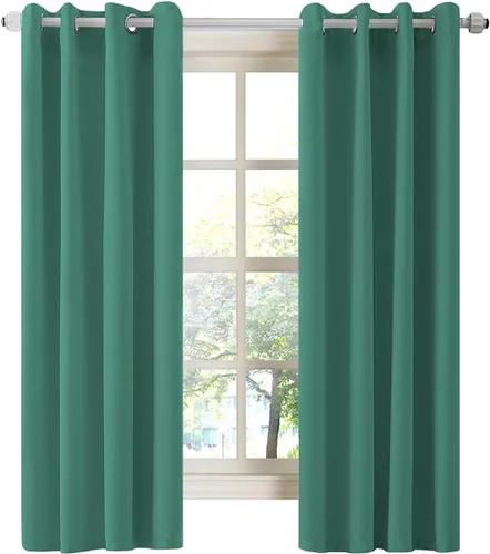 Vista 59 de LA PALMA Cortinas opacas con aislamiento térmico y ojales, para sala de estar, dormitorio, paquete de 2 paneles