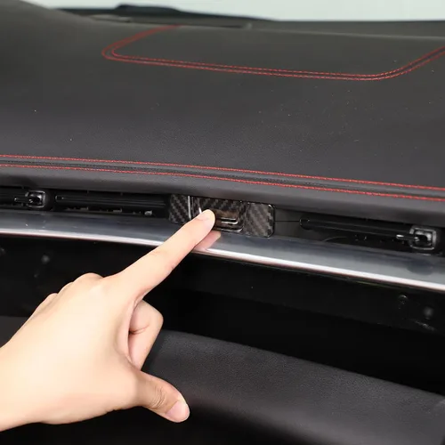 Vista 3 de Decoración de ventilación de CA para salpicadero, aire acondicionado, salida de aire, cubierta de ventilación compatible con Chevrolet Corvette C8