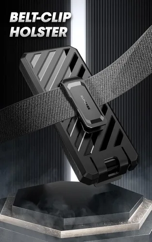 Vista 6 de SUPCASE Funda para Galaxy Z Fold 4 con soporte y clip para cinturón (Unicorn Beetle), [protector de pantalla integrado]