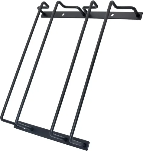 Vista 4 de Estante para copas de vino de 9.64 pulgadas para debajo del gabinete, soporte para copas de vino, soporte para almacenamiento de gafas, organizador