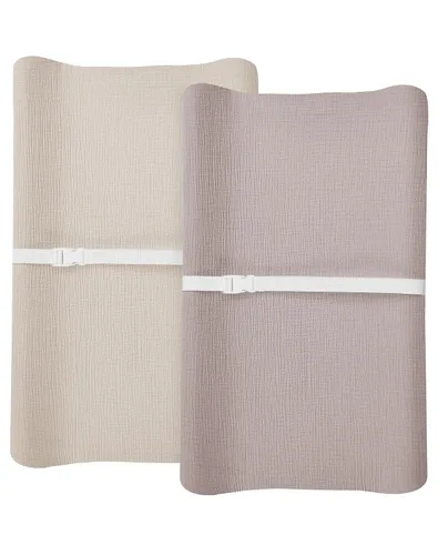 Vista 13 de Juego de 2 fundas para cambiador para bebé niño y niña, fundas de muselina para cambiador con estilo bohemio, ropa de cama neutra para guardería