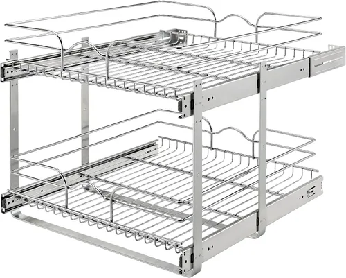 Vista 16 de Rev-A-Shelf Estante extraíble y organizador de cajones para armario de cocina, cesta de almacenamiento de despensa en varios tamaños, 18 x 20