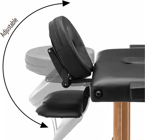 Vista 4 de Mesa de masaje universal, cuna y cojín para cara, silla de masaje ajustable, reposacabezas y almohada facial, soporte de almohada elástica de espuma