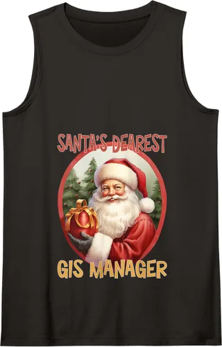 Vista 17 de GIS Manager Christmas Holiday Love Xmas Tank Top Negro