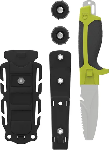 Vista 9 de GEAR AID Tanu - Cuchillo de buceo y rescate con funda, hoja de punta roma de 3 pulgadas