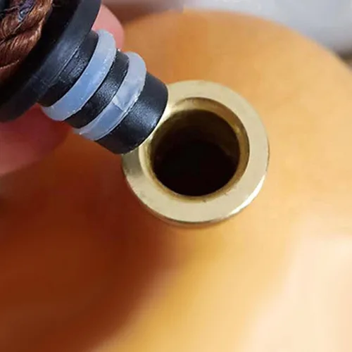 Vista 2 de Gazechimp Olla con soporte de base, hervidor de licor, botella de calabaza de gran capacidad para almacenar bebidas y accesorios de pesca acuática