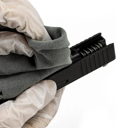 Vista 5 de Paño de silicona para pistola de 12 x 12 pulgadas, paño de limpieza de pistola sin pelusas, toallitas de limpieza de pistola con trapos de limpieza