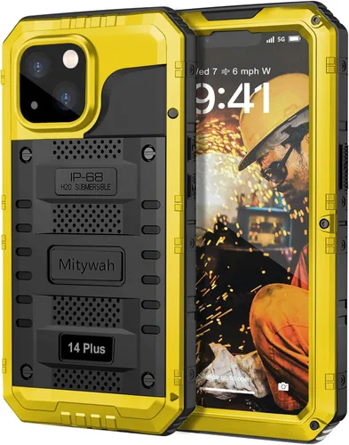 Vista 29 de Mitywah Funda impermeable para iPhone 7/iPhone 8 / iPhone SE 2020, funda de metal resistente de grado militar, protección de cuerpo completo