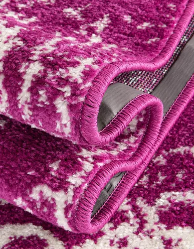 Vista 6 de Rugs.com Arlington Collection - Alfombra de pasillo de 12 pies, color morado, de pelo medio, perfecta para pasillos, entradas