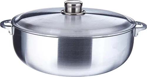 Vista 2 de 9999-11 Uniware Heave Duty Calderón de aluminio con tapa de aluminio, plateado (10 cuartos de galón (9.5LT))