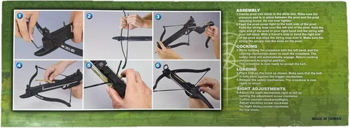 Vista 6 de ManKung - Ballesta de pistola autoarmante estilo cobra de 80 libras con 3 pernos - Estilo múltiple - Arco compuesto - Hecho en Taiwán
