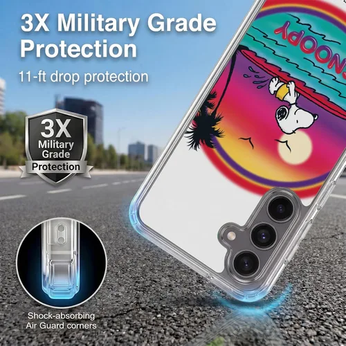 Vista 480 de Head Case Designs Officially Licensed Peanuts Beach Surf Snoopy Boardwalk Airbrush Gel Case [Military Grade Protection] Compatible with Google Pixel