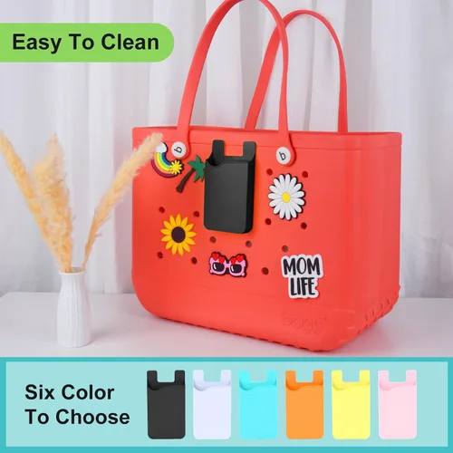Vista 6 de Soporte para teléfono compatible con Bogg Bag y Simple Modern Beach Tote, funda universal de plástico ABS duro para teléfono celular, accesorios