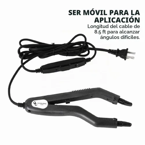 Vista 6 de everlong Hair - Herramienta de unión de fusión de cabello patentado de grado profesional, ergonómico, patentado, pegamento de queratina, conector