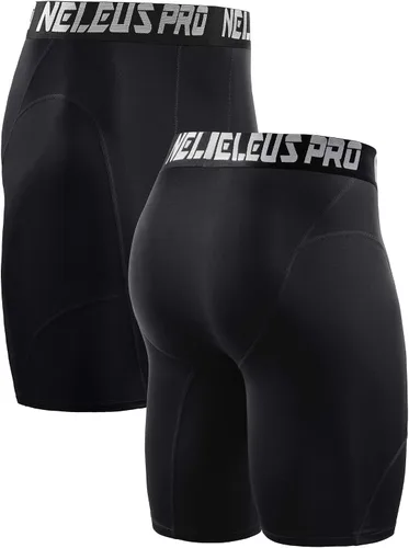 Vista 2 de NELEUS Paquete de 3 pantalones cortos de compresión para hombre