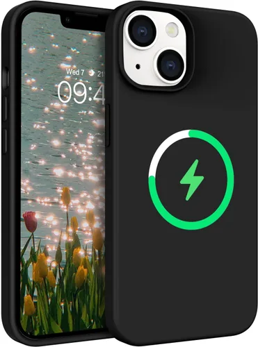 Vista 9 de BENTOBEN Funda para iPhone 14, iPhone 14 compatible con Magsafe Slim Fit Silicona Soft Gel Rubber Bumper a prueba de golpes forro de microfibra