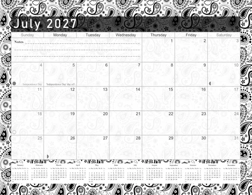 Vista 2 de Calendario mensual 2024-2025 de pared/escritorio encuadernado en espiral, calendario de escritorio de 18 meses, calendario de pared