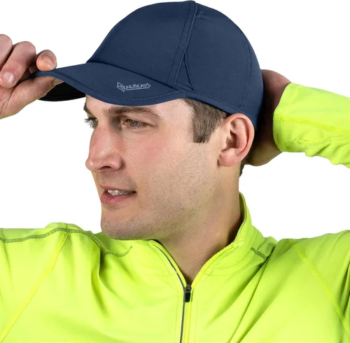 Vista 11 de TrailHeads Sombrero de verano para correr con protección UPF 50 de secado rápido para hombre Negro