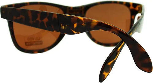 Vista 5 de JuicyOrange Gafas de sol plegables plegables con montura cuadrada clásica unisex