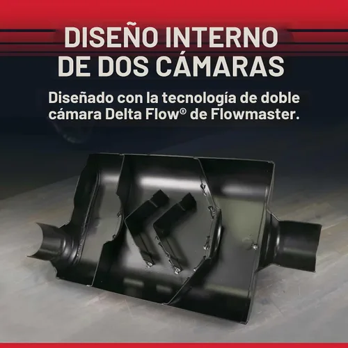Vista 9 de Flowmaster Silenciador con cámara de la serie Super 44 – 3.00 pulgadas de Entrada centrada/salida central