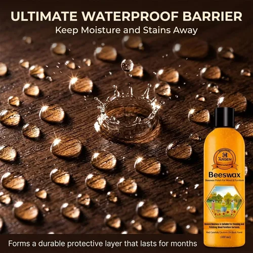 Vista 6 de CARGEN Pulidor de madera para muebles de cera de abejas, condimento de madera, aceite de cera de abejas para madera, pulidor y acondicionador