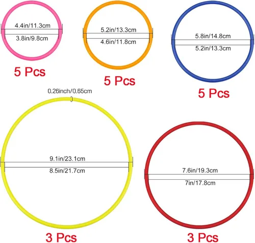 Vista 2 de Hysagtek 21 anillos de plástico para lanzar carnaval para adultos, suministros de fiesta divertidos, suministros de recuerdo de fiesta, anillos