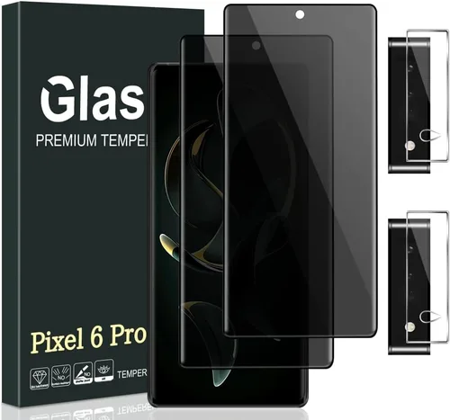 Vista 10 de 2 Pack For Galaxy S23 Privacy Screen Protector With 2 Pack Camera Lens Protector, Anti Spy Private Tempered Glass Film 9H Hardness, Anti