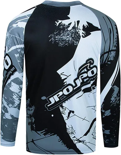 Vista 2 de Weimostar Maillot de ciclismo de manga larga para hombre transpirable equipo deportivo equitación camiseta de ciclismo