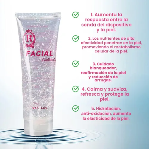 Vista 5 de Gel de enfriamiento de 10.1 fl oz para dispositivo de depilación láser y máquina de cuidado de la piel corporal facial de radiofrecuencia