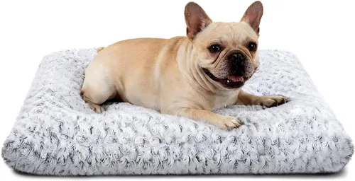 Vista 11 de Cama para perro de tamaño mediano, alfombra lavable de felpa para mascotas Negro